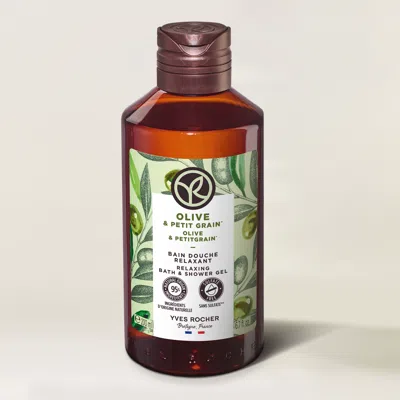 Yves Rocher Olive & Petitgrain Relaxing Bath & Shower Gel - 200 ml In White