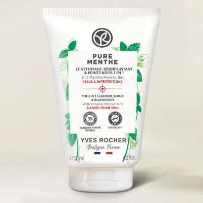 Yves Rocher The 3 In 1 Cleanser, Scrub & Blackheads - Pure Menthe In White