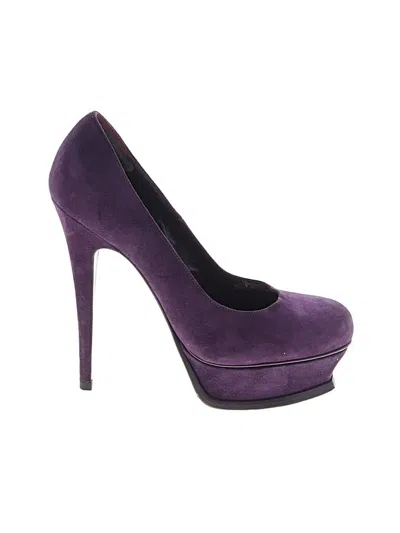 Pre-owned Yves Saint Laurent Rive Gauche Heels In Purple