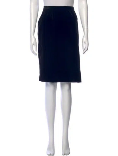 Pre-owned Yves Saint Laurent Rive Gauche Knee-length Skirt In Black