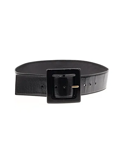 Pre-owned Yves Saint Laurent Rive Gauche Leather Belt In Black