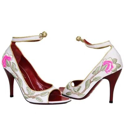 Pre-owned Yves Saint Laurent Rive Gauche New Tom Ford For Yves Saint Laurent F/w 2004 *opium* Lotus Pumps Shoes 36.5 6.5 In Sand