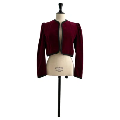 Pre-owned Yves Saint Laurent Rive Gauche Saint Laurent Rive Gauche Paris – Silk Velvet Jacket In Black