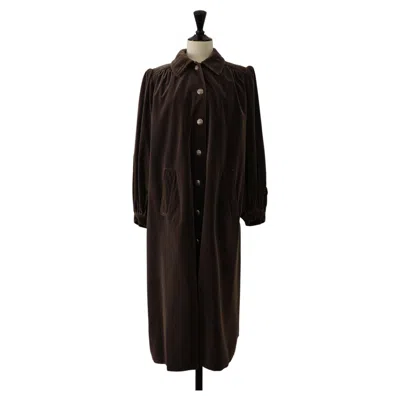 Pre-owned Yves Saint Laurent Rive Gauche Saint Laurent Rive Gauche � Velvet Coat Dating From The 1970s In Black