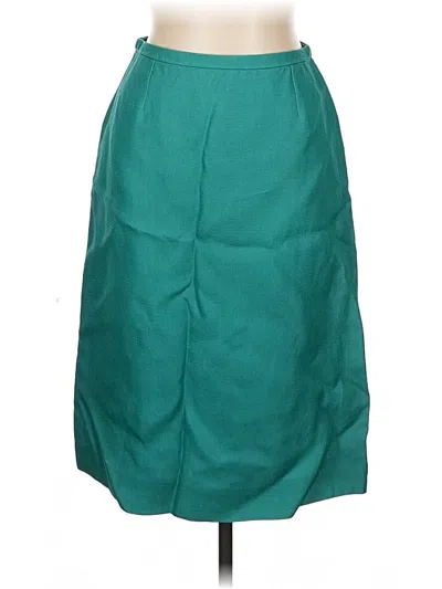 Pre-owned Yves Saint Laurent Rive Gauche Silk Skirt In Green
