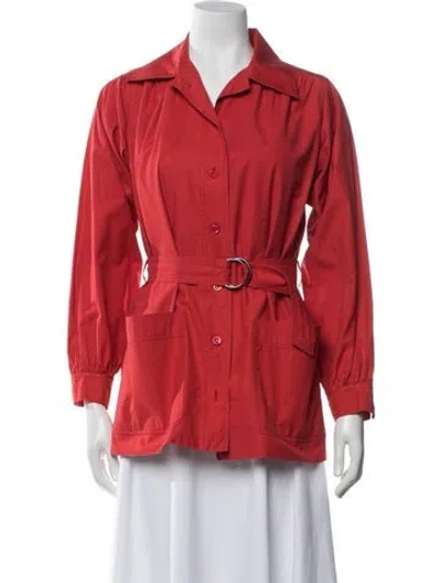 Pre-owned Yves Saint Laurent Rive Gauche Vintage 1970's Jacket In Red