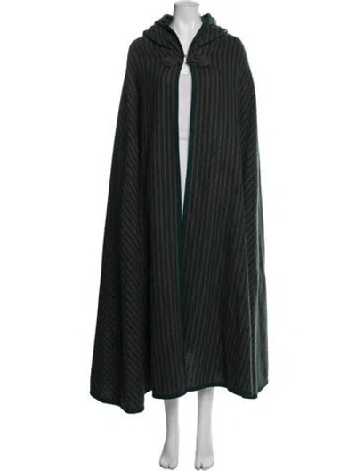 Pre-owned Yves Saint Laurent Rive Gauche Vintage 1976 Cape In Green