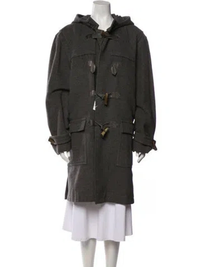 Pre-owned Yves Saint Laurent Rive Gauche Vintage 1980's Parka In Gray
