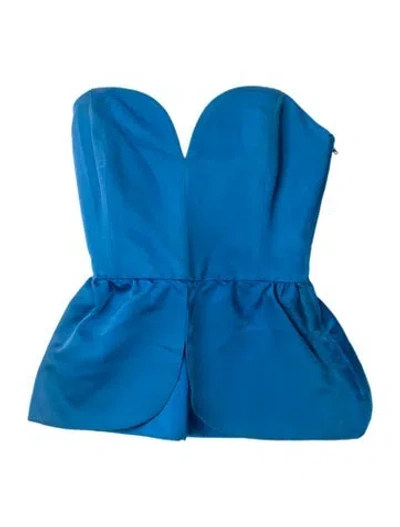 Pre-owned Yves Saint Laurent Rive Gauche Vintage 1980's Top In Blue