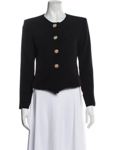 Pre-owned Yves Saint Laurent Rive Gauche Vintage 1986 Evening Jacket In Black