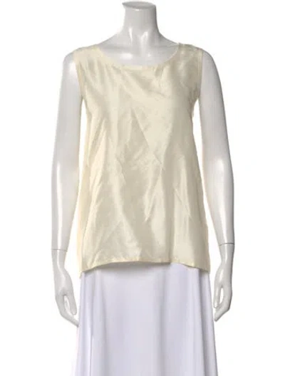 Pre-owned Yves Saint Laurent Rive Gauche Vintage 1990's Top In Neutral