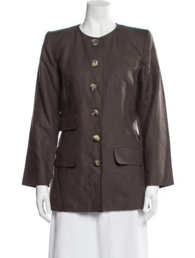 Pre-owned Yves Saint Laurent Rive Gauche Vintage 1997 Evening Jacket In Brown