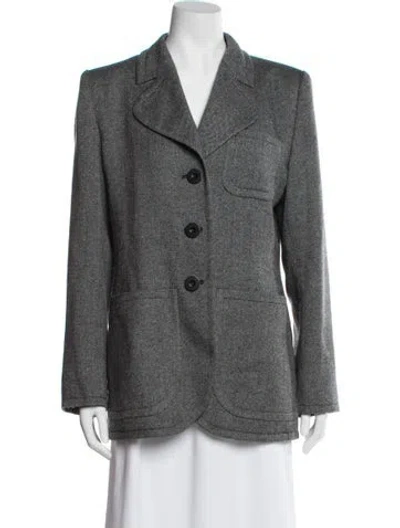 Pre-owned Yves Saint Laurent Rive Gauche Vintage 1999 Blazer In Gray