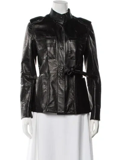 Pre-owned Yves Saint Laurent Rive Gauche Vintage 2000's Biker Jacket In Black