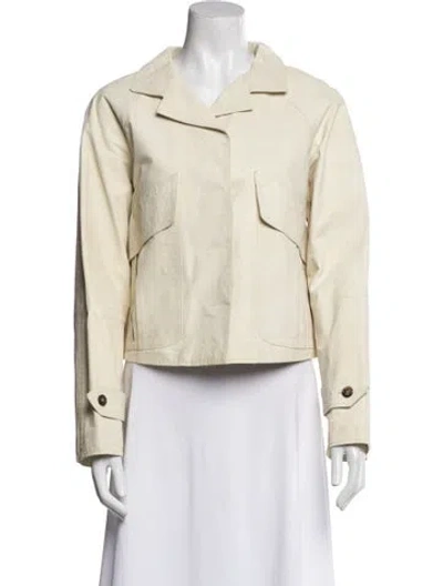 Pre-owned Yves Saint Laurent Rive Gauche Vintage 2000's Biker Jacket In Neutral