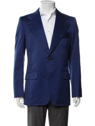 Pre-owned Yves Saint Laurent Rive Gauche Vintage 2000's Blazer In Blue