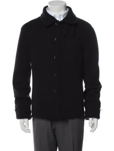 Pre-owned Yves Saint Laurent Rive Gauche Vintage 2000's Polo Sweater In Black