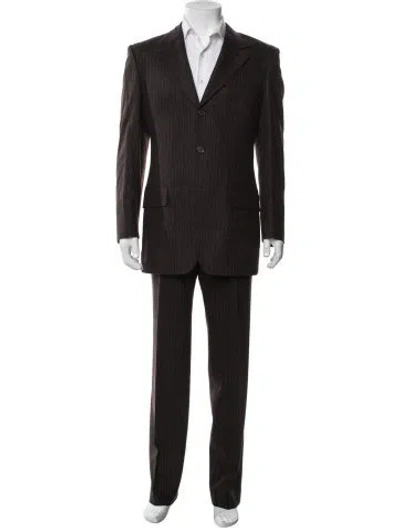 Pre-owned Yves Saint Laurent Rive Gauche Vintage 2000's Two-piece Suit In Brown