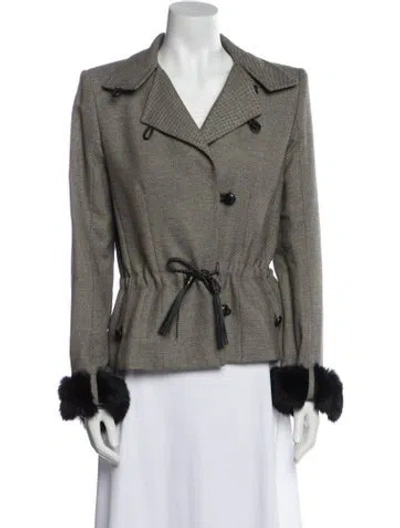 Pre-owned Yves Saint Laurent Rive Gauche Vintage 2004 Blazer In Gray