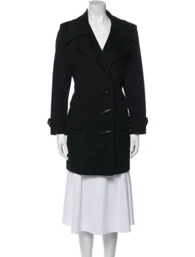 Pre-owned Yves Saint Laurent Rive Gauche Vintage 2004 Trench Coat In Black