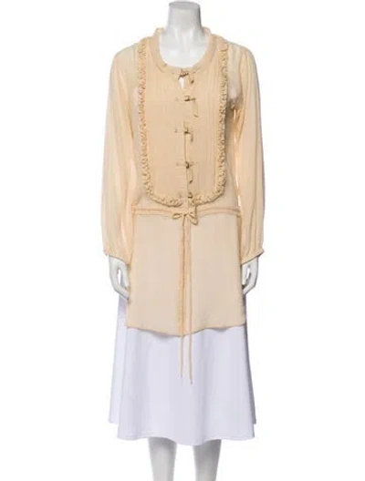 Pre-owned Yves Saint Laurent Rive Gauche Vintage 2006 Tunic In Neutral