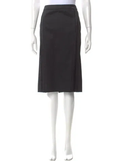 Pre-owned Yves Saint Laurent Rive Gauche Vintage Knee-length Skirt In Black