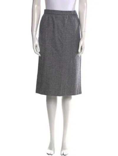 Pre-owned Yves Saint Laurent Rive Gauche Vintage Knee-length Skirt In Blue