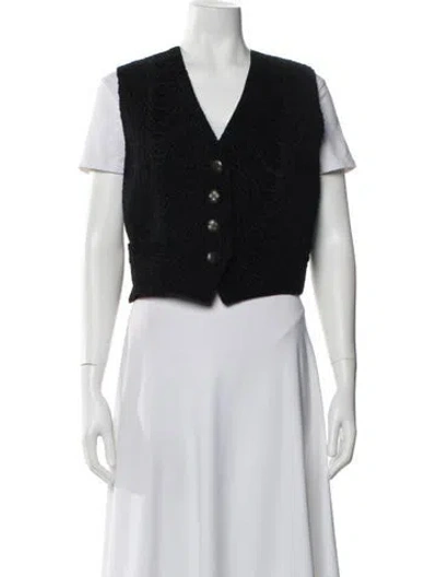 Pre-owned Yves Saint Laurent Rive Gauche Vintage Late 1980's - Early 1990's Fur Jacket In Black