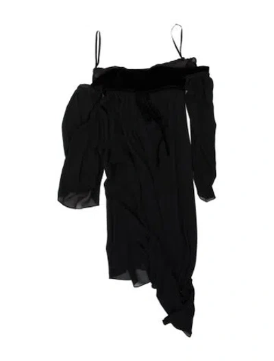 Pre-owned Yves Saint Laurent Rive Gauche Vintage Long Dress In Black