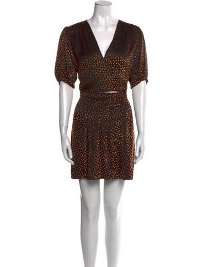 Pre-owned Yves Saint Laurent Rive Gauche Vintage Mini Dress In Black