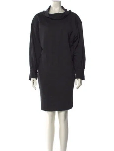 Pre-owned Yves Saint Laurent Rive Gauche Vintage Mini Dress In Gray