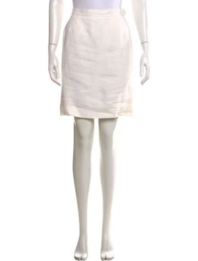 Pre-owned Yves Saint Laurent Rive Gauche Vintage Mini Skirt In Neutrals