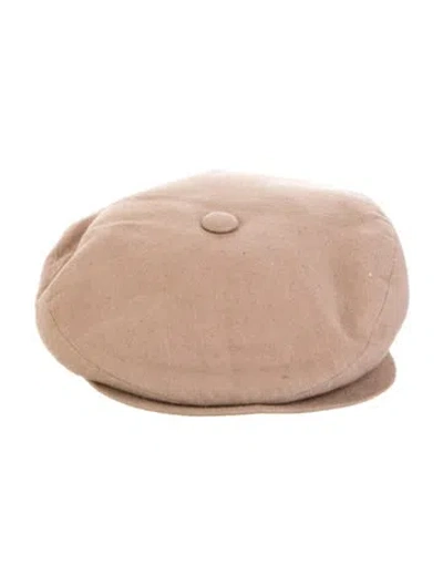 Pre-owned Yves Saint Laurent Rive Gauche Vintage Newsboy Cap In Neutrals