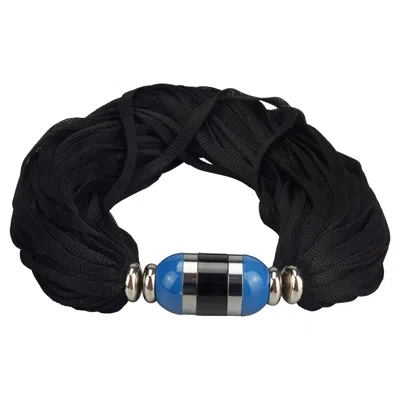Pre-owned Yves Saint Laurent Rive Gauche Vintage Yves Saint Laurent Ysl Rive Gauche Perfume Capsule Choker Necklace In Black