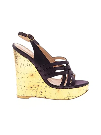 Pre-owned Yves Saint Laurent Rive Gauche Wedges In Purple