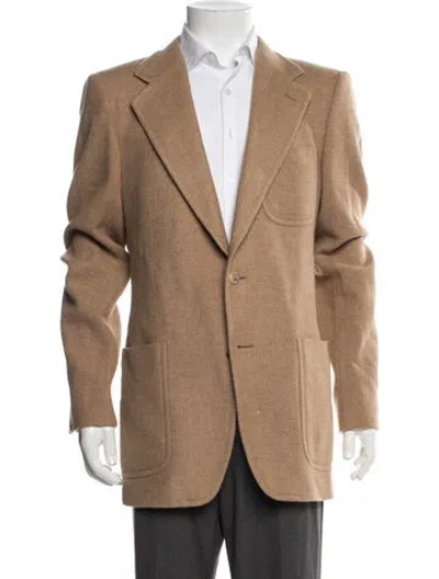 Pre-owned Yves Saint Laurent Rive Gauche Wool Jacket In Brown