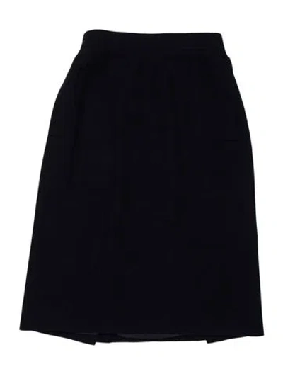 Pre-owned Yves Saint Laurent Rive Gauche Wool Mini Skirt In Blue
