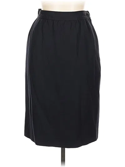 Pre-owned Yves Saint Laurent Rive Gauche Wool Skirt In Blue