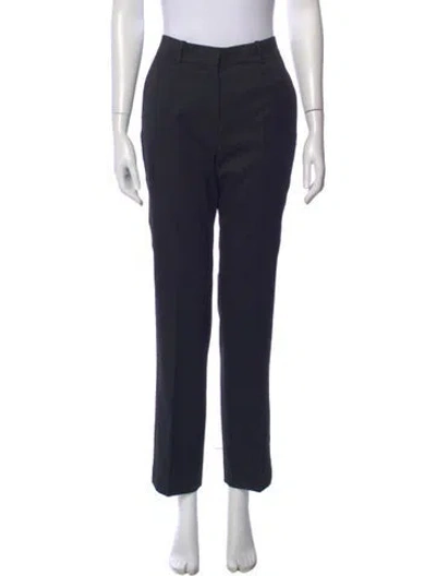 Pre-owned Yves Saint Laurent Rive Gauche Wool Straight Leg Pants In Black