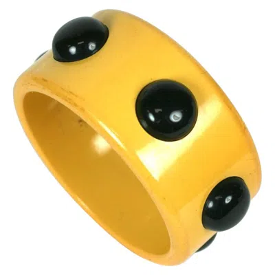 Pre-owned Yves Saint Laurent Rive Gauche Yves Saint Laurent Bakelite Dot Bangle In Multi