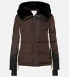 Yves Salomon 64cm Down-filled Jacket In Brown