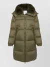 Yves Salomon 7 8 Down Jacket Fox Fur Collar In Green