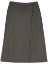 Yves Salomon A-line Skirt In Grey