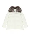 Yves Salomon A-shaped Waterproof Down Jacket In White