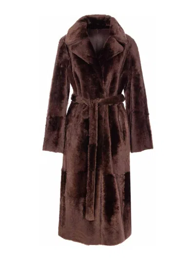 YVES SALOMON BROWN COAT