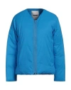 Yves Salomon Army By  Woman Puffer Azure Size 4 Polyamide In Blue