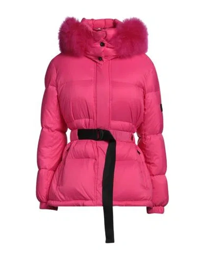 Yves Salomon Ys Army Woman Puffer Magenta Size 4 Polyamide, Lambskin In Pink