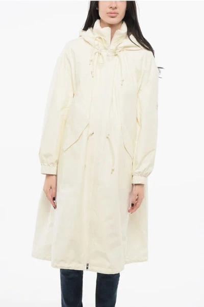 Yves Salomon Army Oversized Waterproof Coat In Neutrals