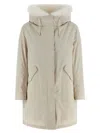 Yves Salomon 2-in-1 Parka Puffer Jackets White In Brown