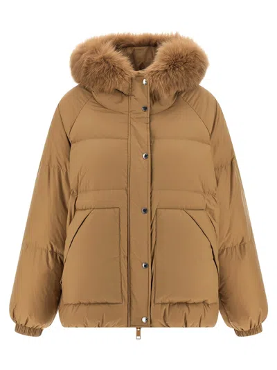 YVES SALOMON ARMY YVES SALOMON FUR INSERT DOWN JACKET
